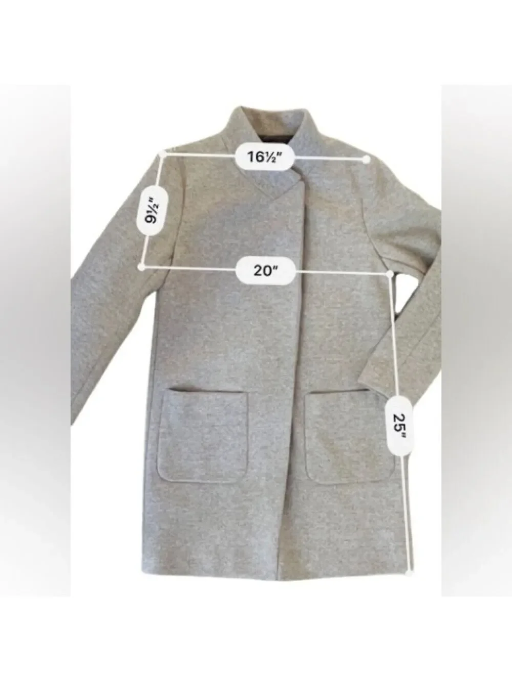 Peserico Cashmere and Wool Taupe Coat Size 46 XLarge US 10/12